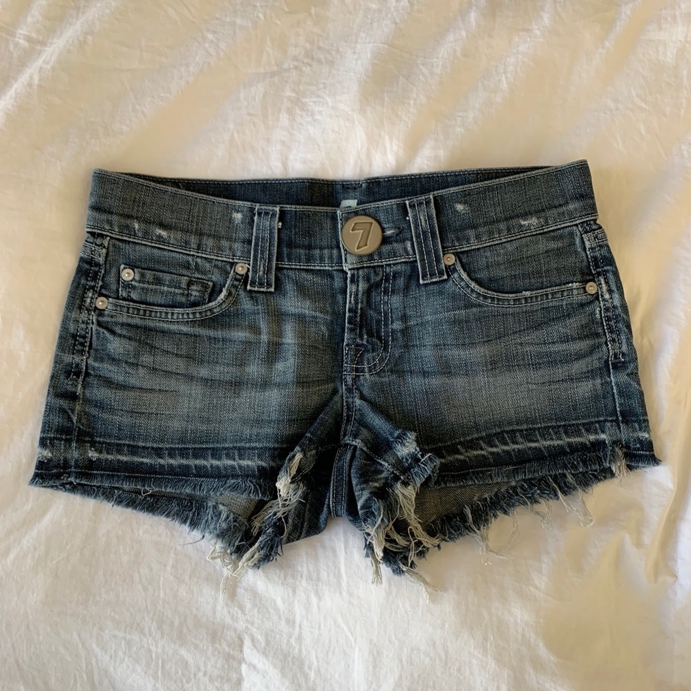 7 For All Mankind Cut-Off Denim Shorts, size 27